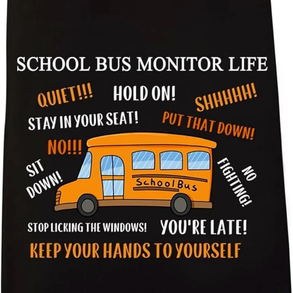 School Bus Monitor Tote Bag School Bus Driver Appreciation Gifts Grocery Bag